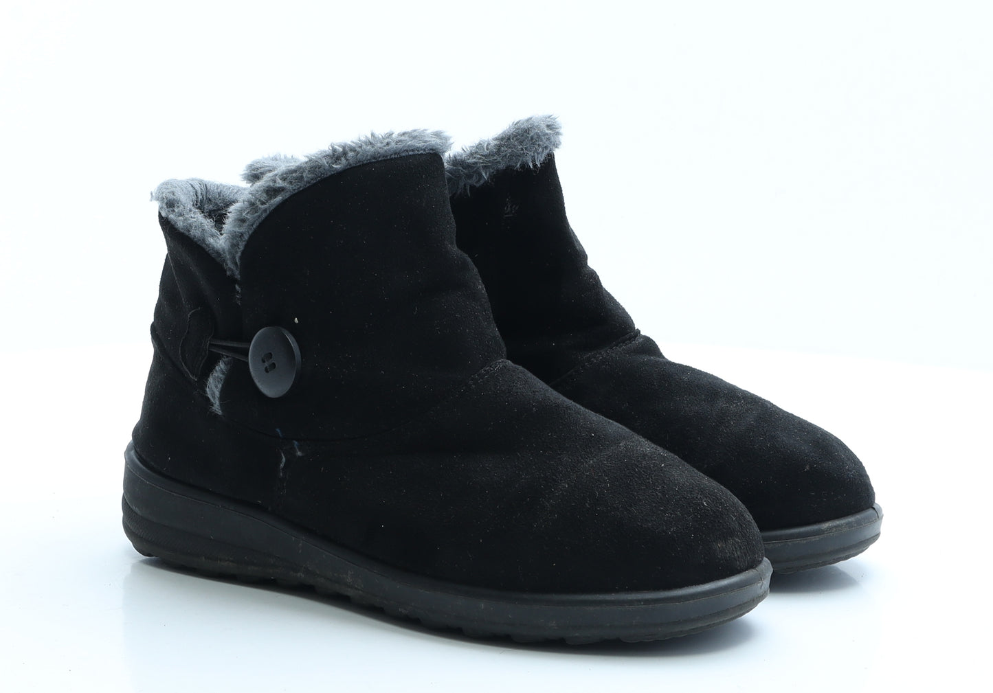 Cushion Walk Womens Black Polyester Shearling Style Boot UK 6 EUR 39