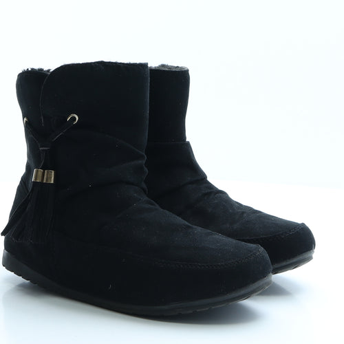 Primark Womens Black Polyester Shearling Style Boot UK 4 EUR 37