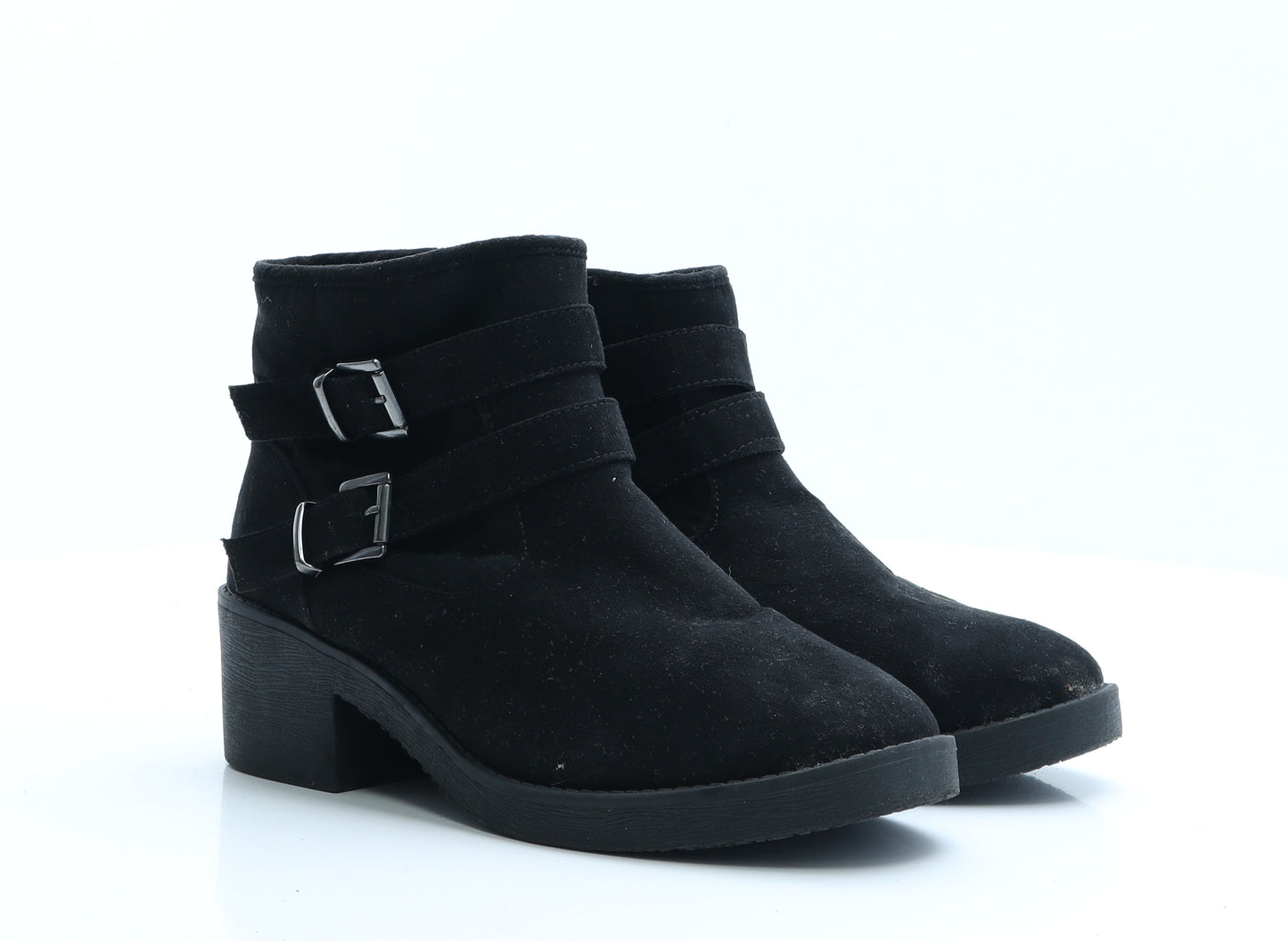 Preworn Womens Black Polyester Bootie Boot UK 6 EUR 39