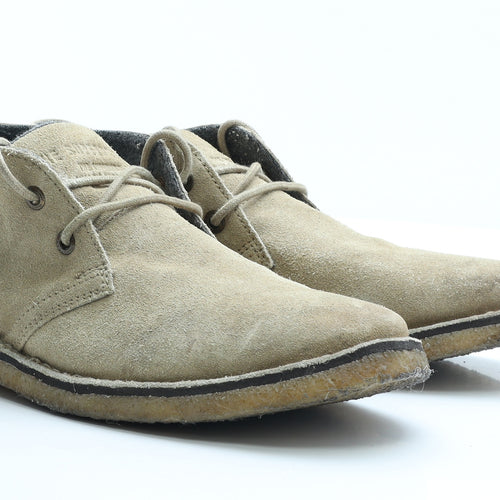 Superdry Mens Beige Leather Desert Boot UK 10 EUR 44