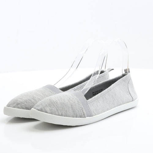 Primark Womens Grey Fabric Flat UK 6 EUR 39