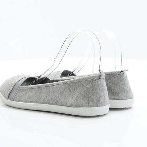Primark Womens Grey Fabric Flat UK 6 EUR 39