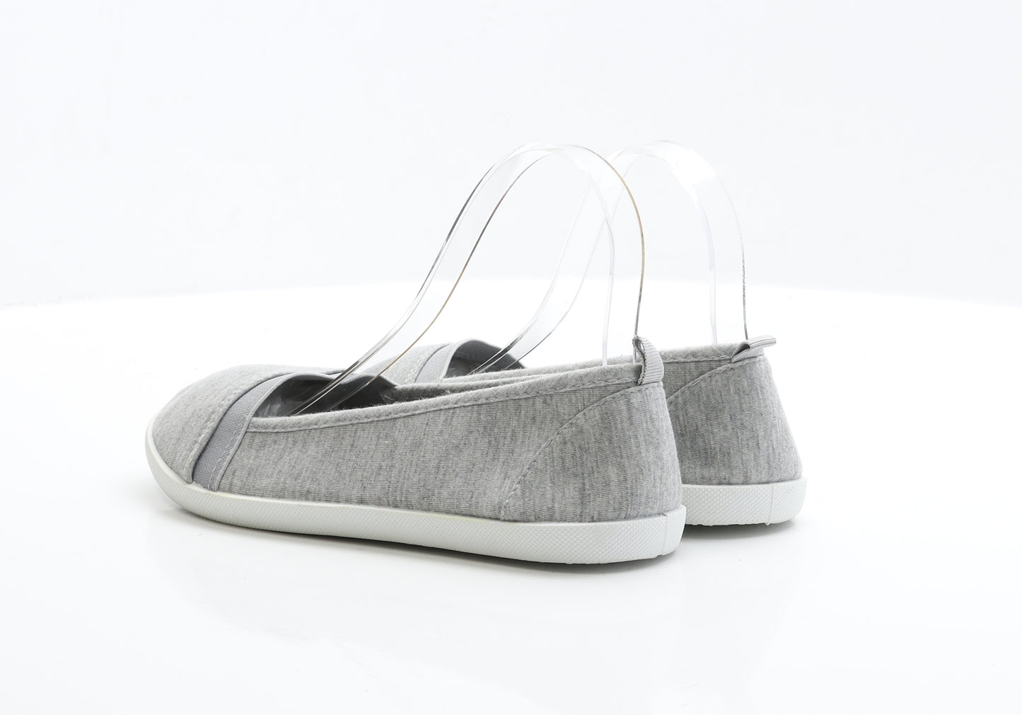 Primark Womens Grey Fabric Flat UK 6 EUR 39