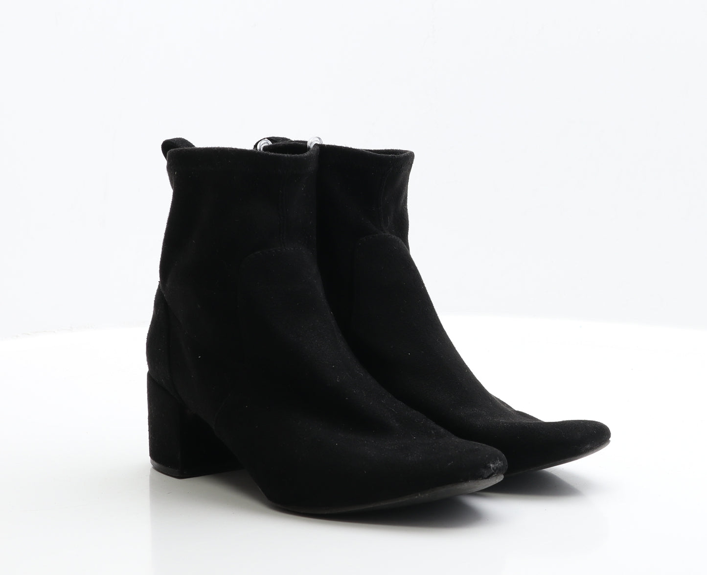 Matalan Womens Black Faux Suede Bootie Boot UK 5 EUR 38