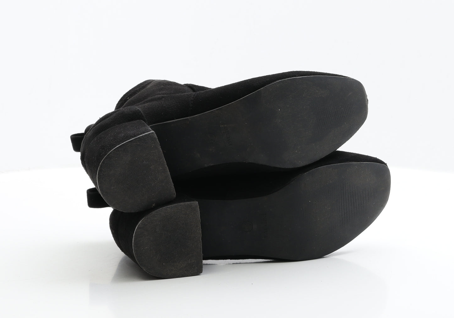 Matalan Womens Black Faux Suede Bootie Boot UK 5 EUR 38