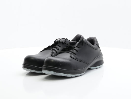 Preworn Mens Black Faux Leather Slip On Casual UK 7 EUR 41 - Unisex