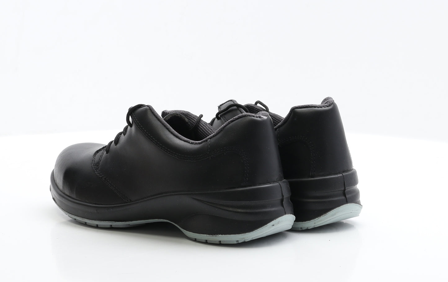 Preworn Mens Black Faux Leather Slip On Casual UK 7 EUR 41 - Unisex