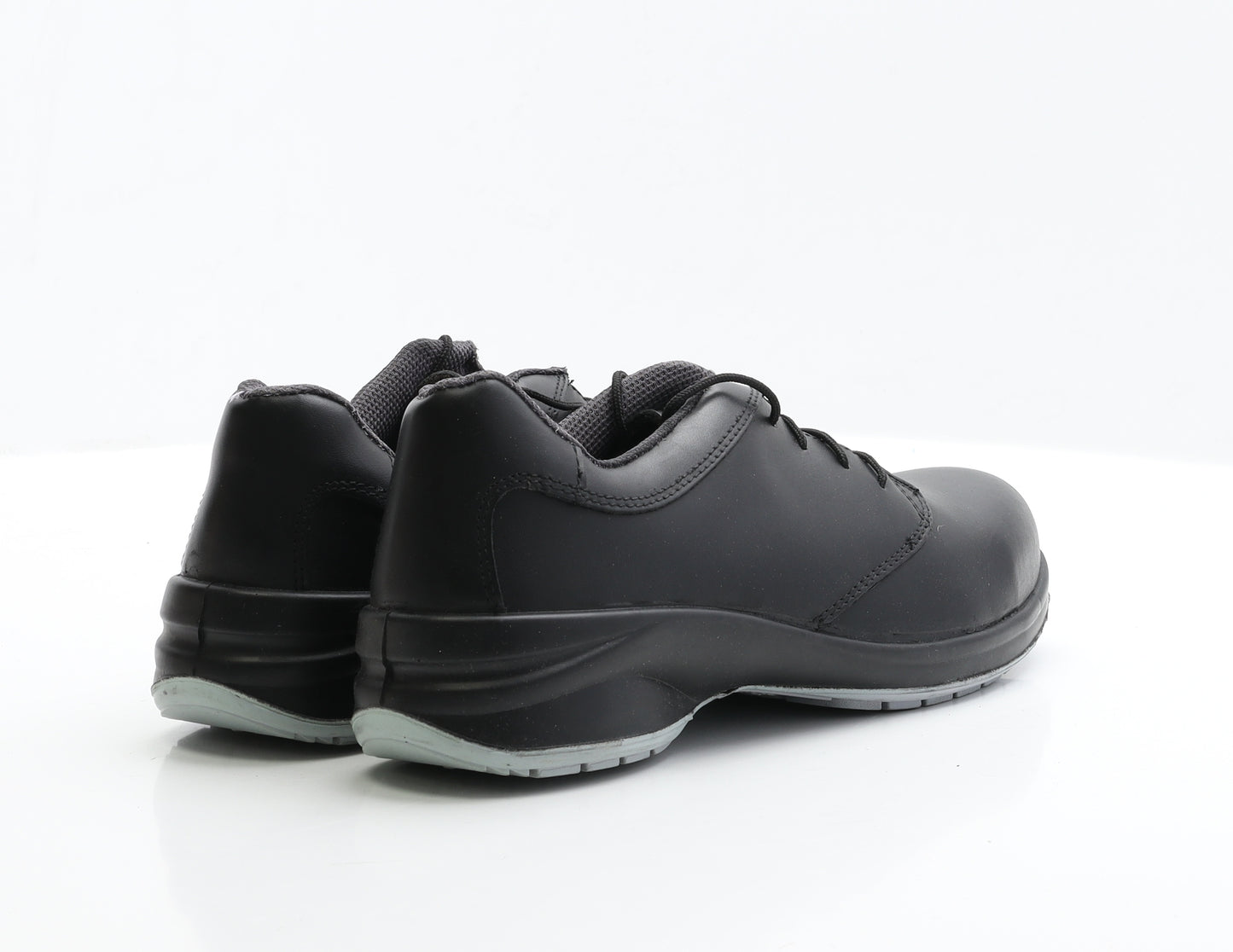 Preworn Mens Black Faux Leather Slip On Casual UK 7 EUR 41 - Unisex