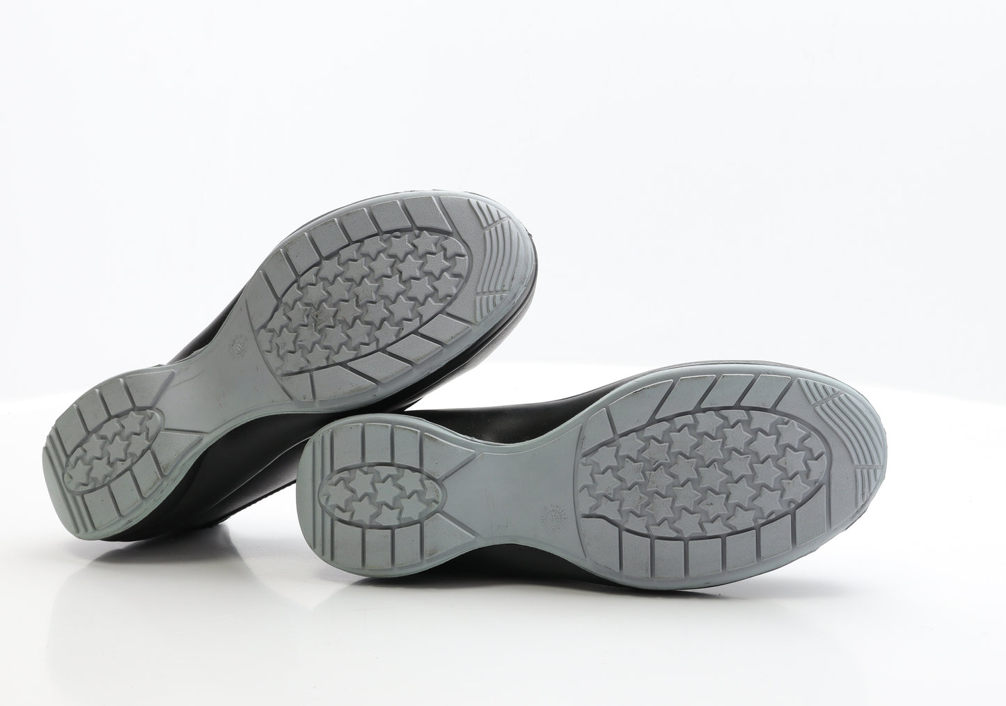 Preworn Mens Black Faux Leather Slip On Casual UK 7 EUR 41 - Unisex