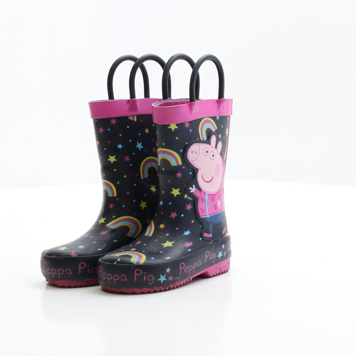 Peppa Pig Girls Multicoloured Rubber Wellies Boot UK 3
