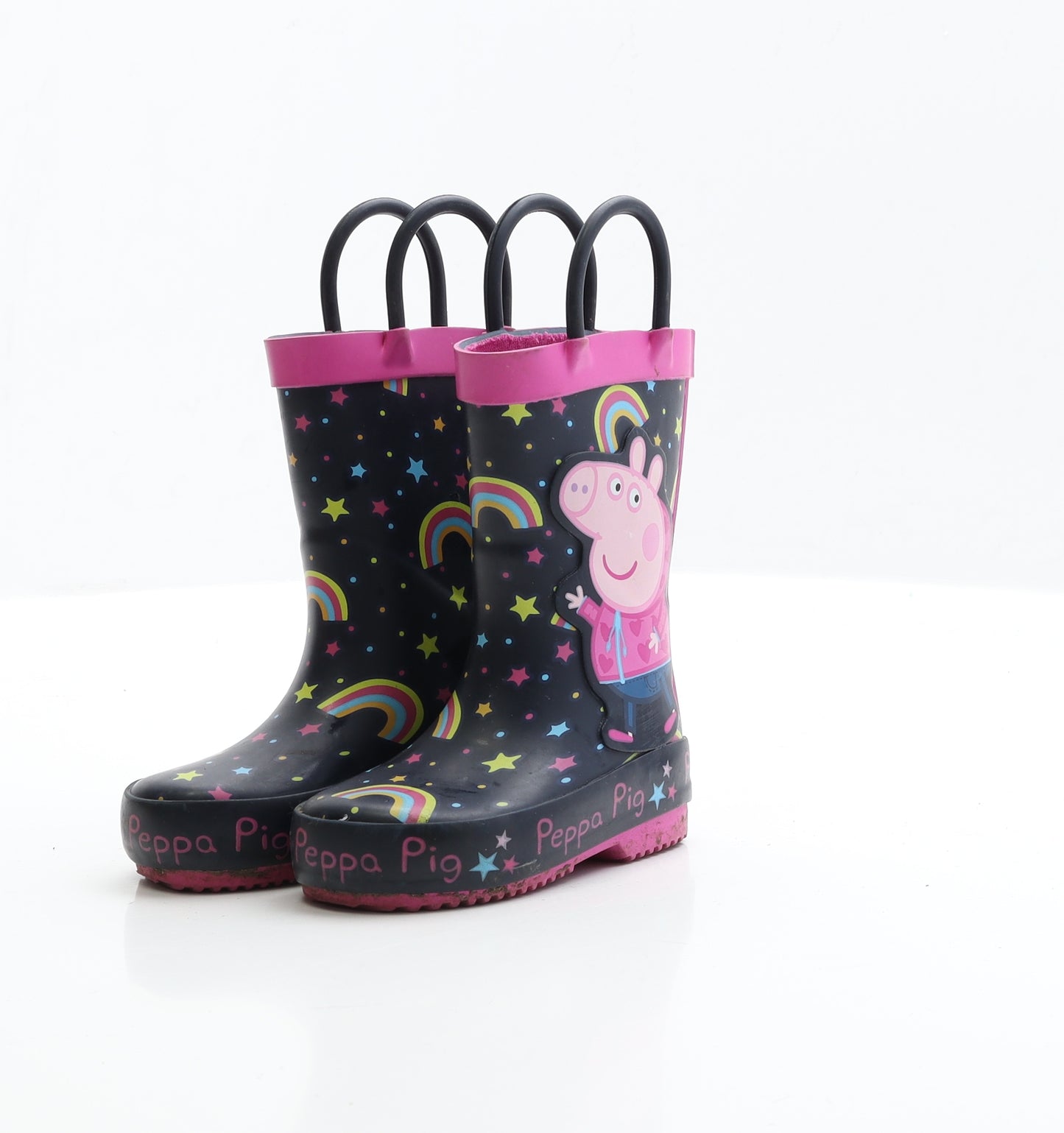 Peppa Pig Girls Multicoloured Rubber Wellies Boot UK 3