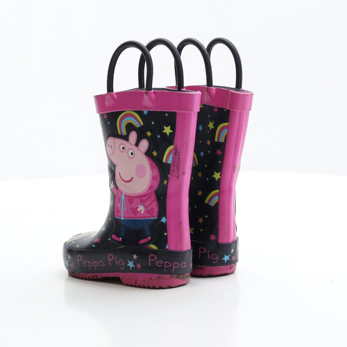 Peppa Pig Girls Multicoloured Rubber Wellies Boot UK 3