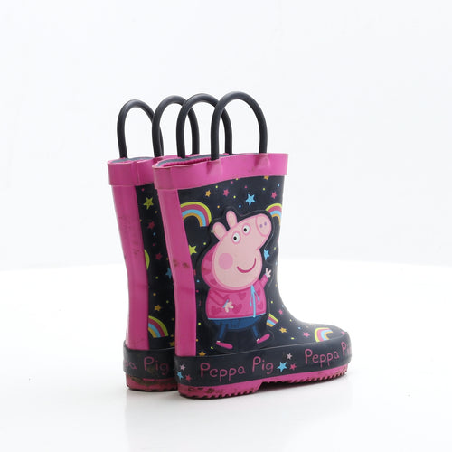 Peppa Pig Girls Multicoloured Rubber Wellies Boot UK 3