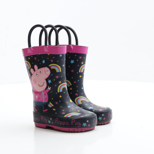 Peppa Pig Girls Multicoloured Rubber Wellies Boot UK 3