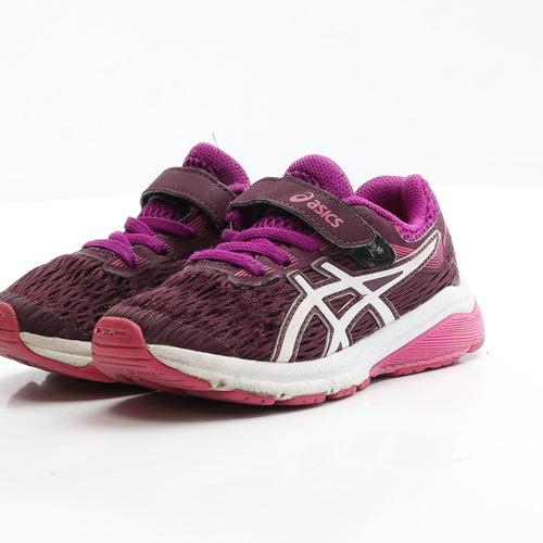ASICS Girls Purple Polyester Trainer UK 9 EUR 27