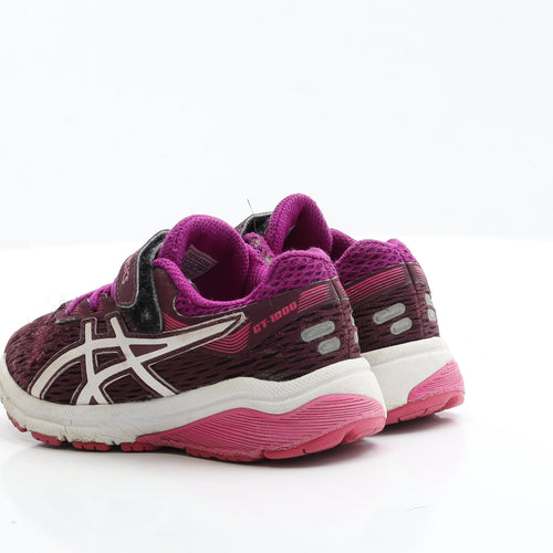 ASICS Girls Purple Polyester Trainer UK 9 EUR 27