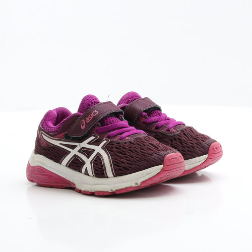 ASICS Girls Purple Polyester Trainer UK 9 EUR 27