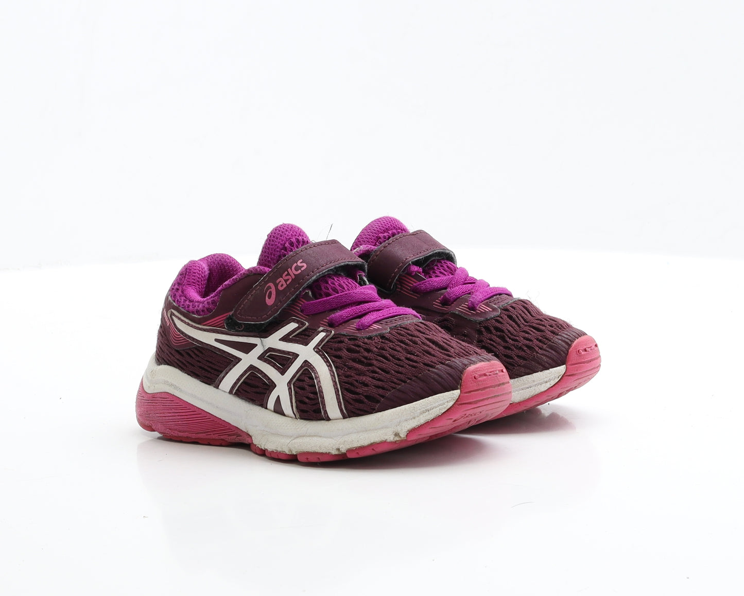 ASICS Girls Purple Polyester Trainer UK 9 EUR 27