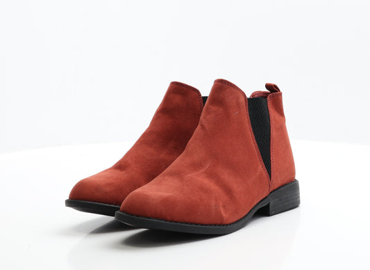 Primark Womens Brown Faux Suede Chelsea Boot UK 5 EUR 38