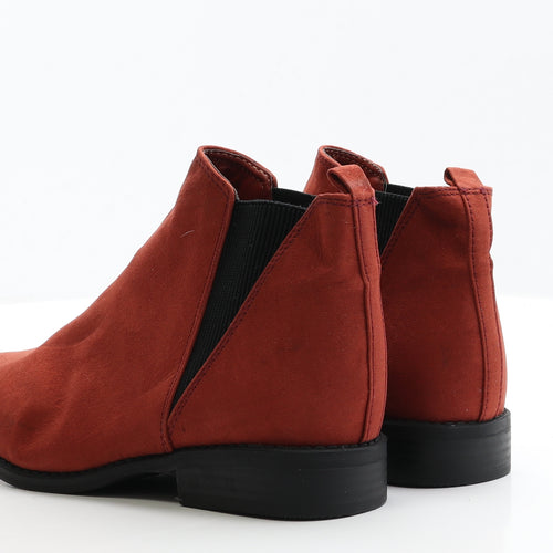 Primark Womens Brown Faux Suede Chelsea Boot UK 5 EUR 38