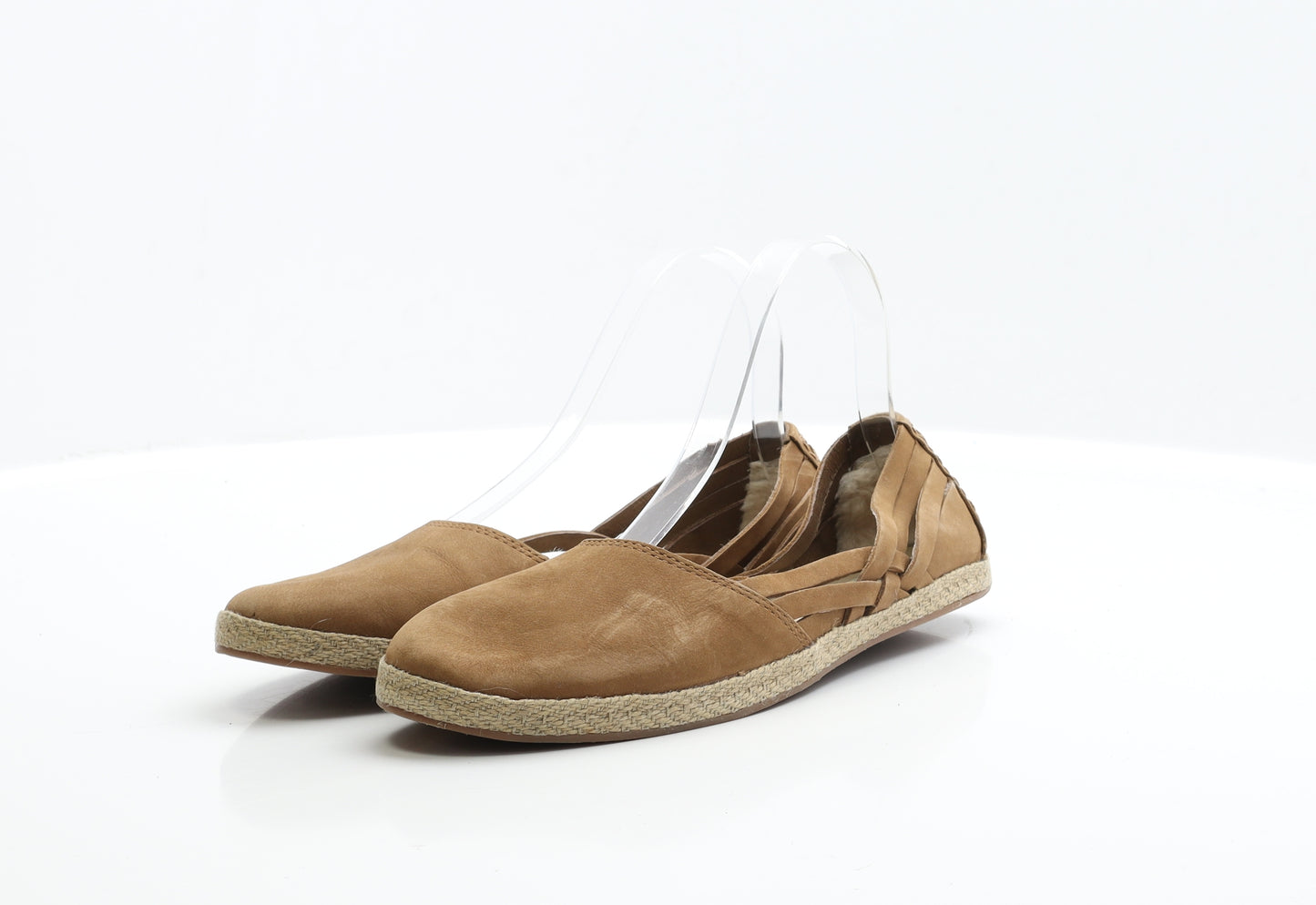 UGG Womens Brown Faux Suede Flat UK 6.5 EUR 39.5