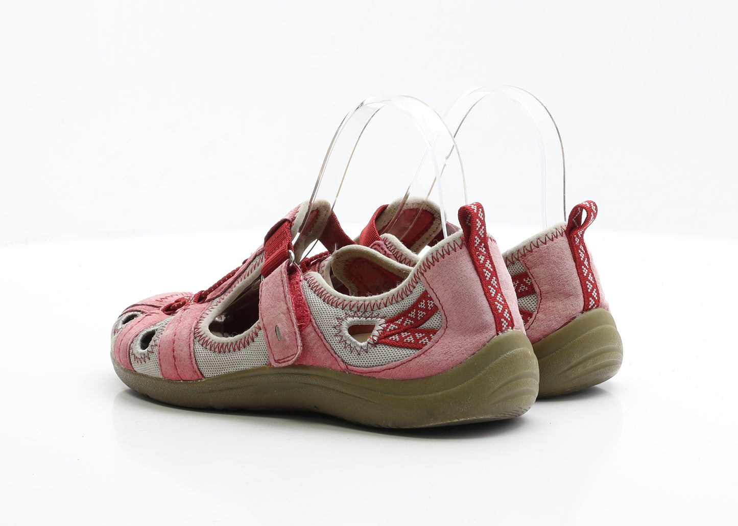 Earth Spirit Womens Red Polyester Flat UK 6 EUR 39