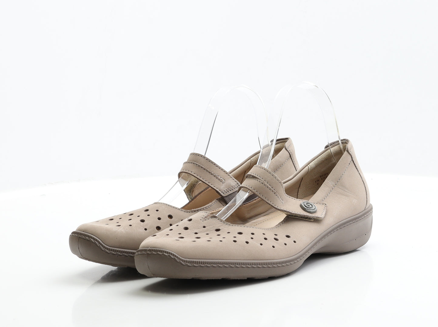 Hotter Womens Beige Polyester Flat UK 6 EUR 39