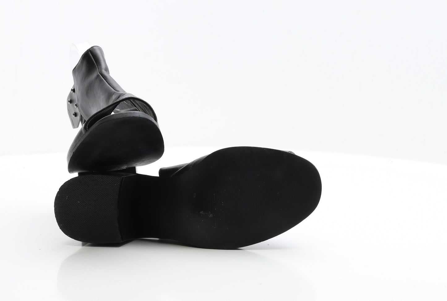 Truffle Collection Womens Black Faux Leather Slingback Heel UK 5 EUR 38