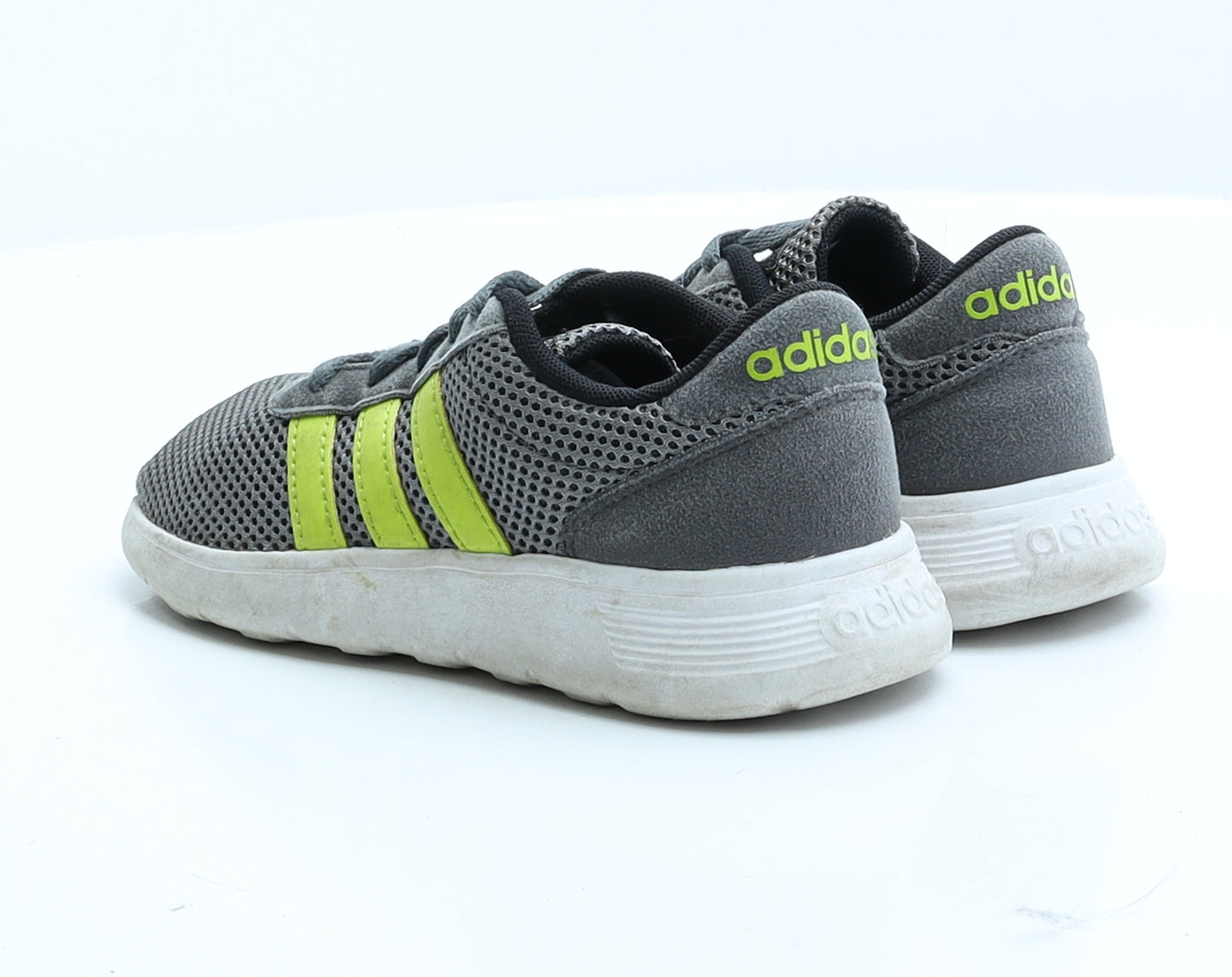 adidas Boys Grey Striped Polyester Trainer UK 13 EUR 31
