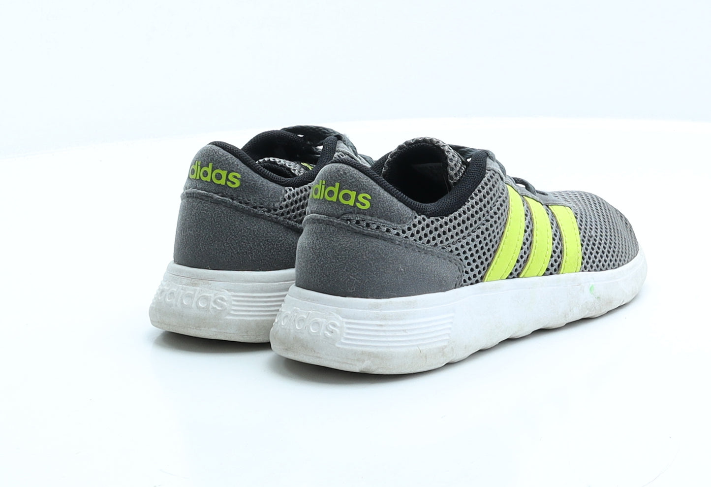 adidas Boys Grey Striped Polyester Trainer UK 13 EUR 31