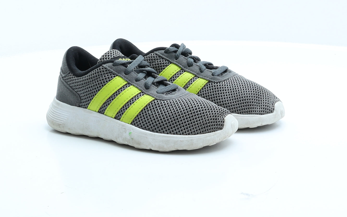 adidas Boys Grey Striped Polyester Trainer UK 13 EUR 31