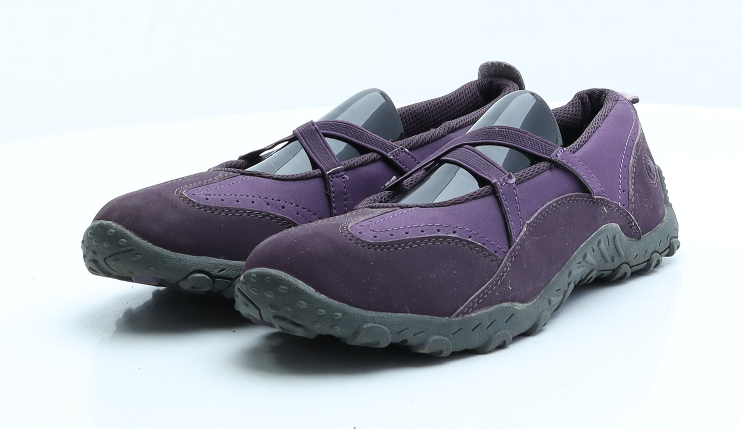 Cotton Traders Womens Purple Faux Suede Slip On Flat UK 5 EUR 38