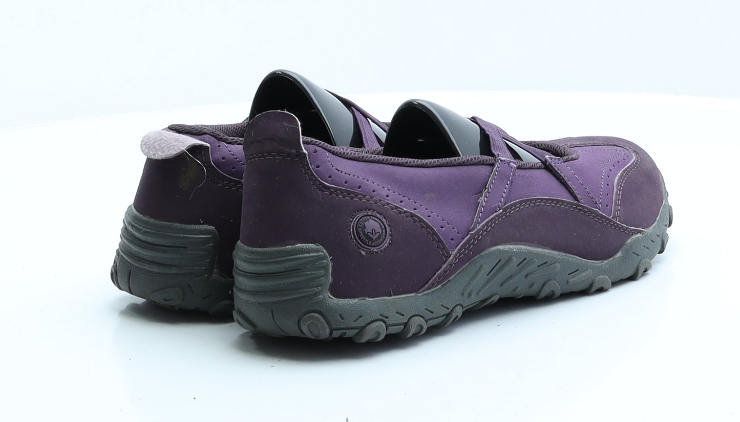 Cotton Traders Womens Purple Faux Suede Slip On Flat UK 5 EUR 38