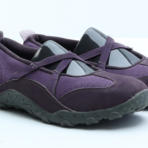 Cotton Traders Womens Purple Faux Suede Slip On Flat UK 5 EUR 38