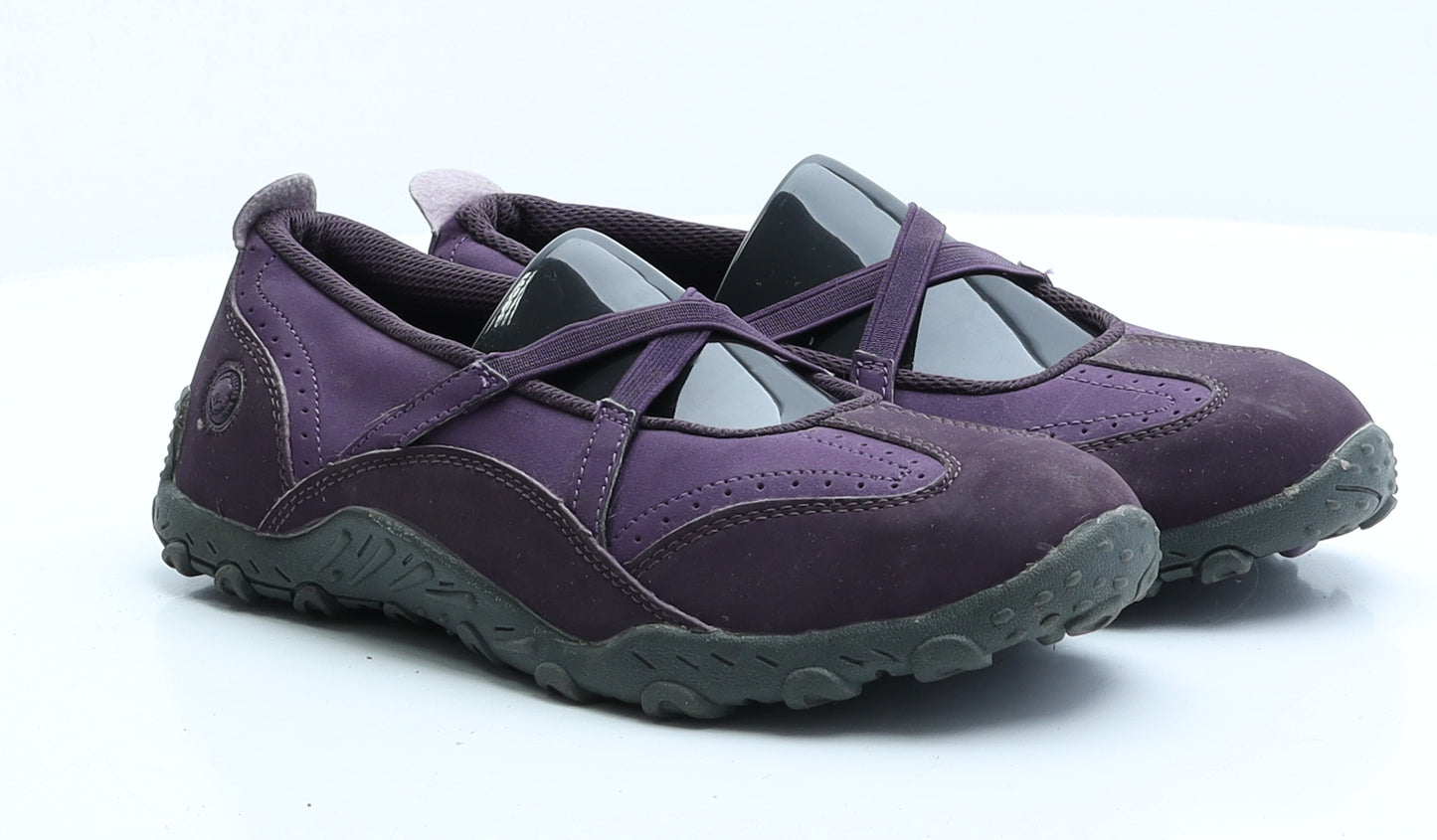 Cotton Traders Womens Purple Faux Suede Slip On Flat UK 5 EUR 38