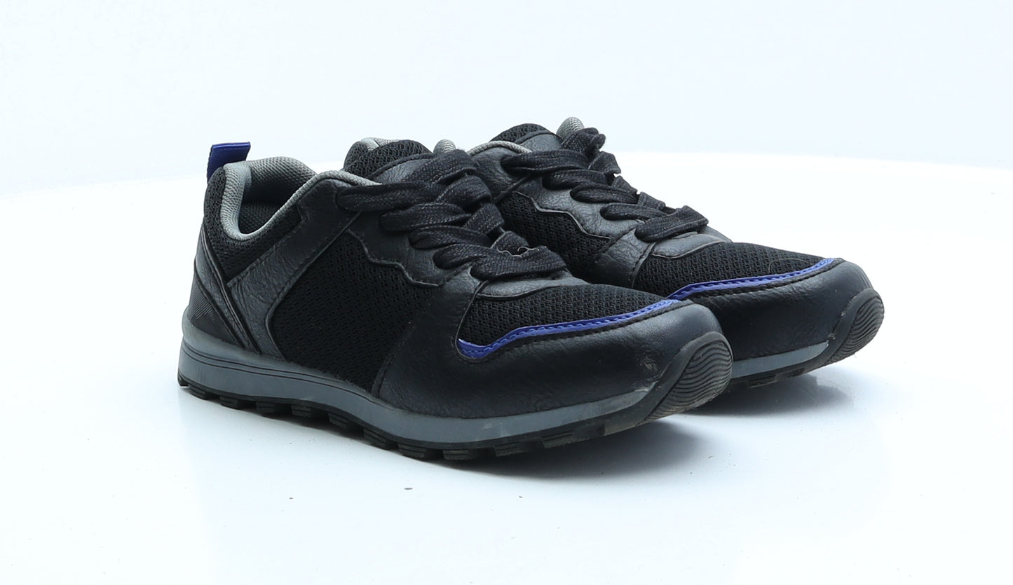 Marks and Spencer Boys Black Polyester Trainer UK 1 EUR 33