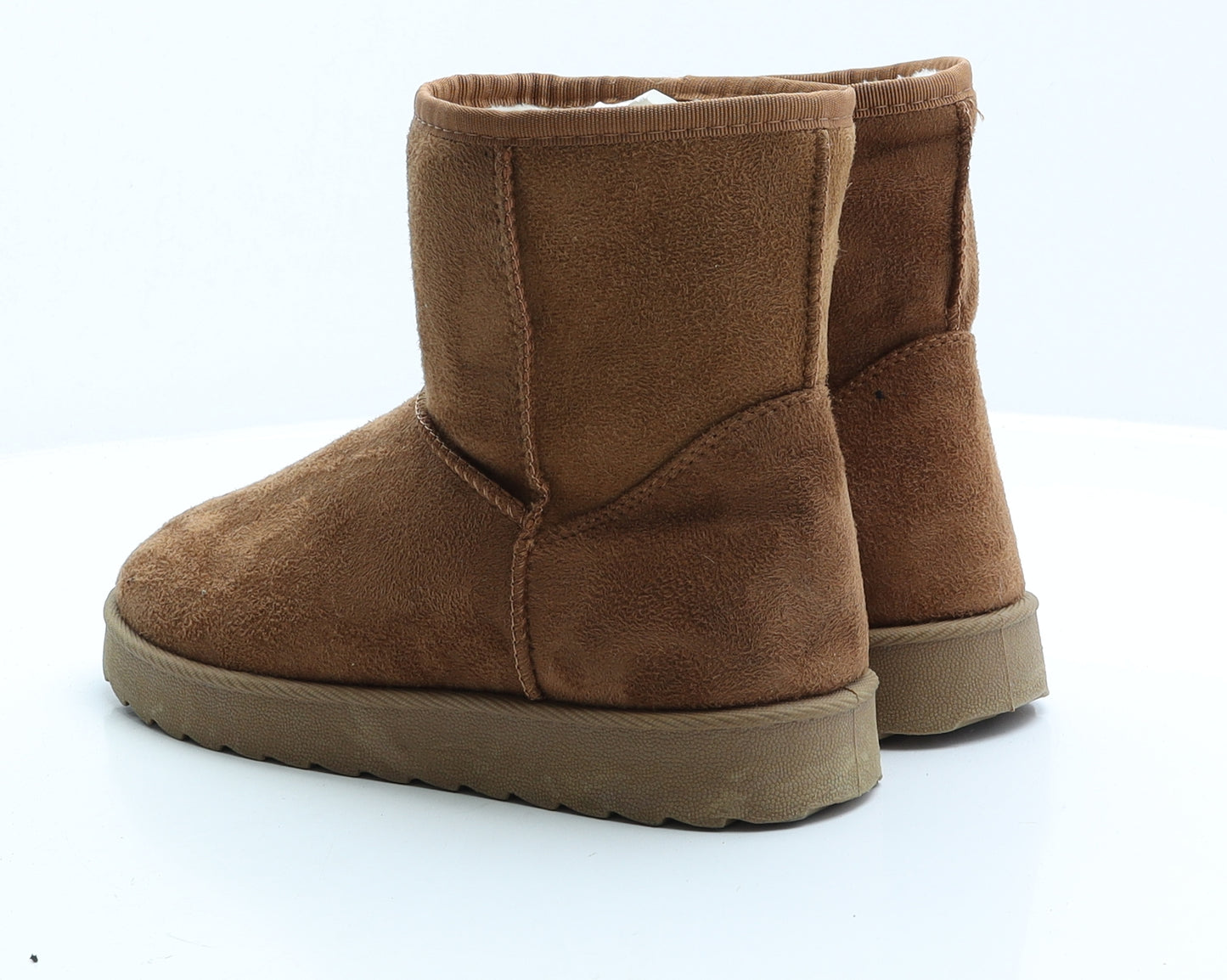 Primark Womens Brown Faux Suede Shearling Style Boot UK 6 EUR 39