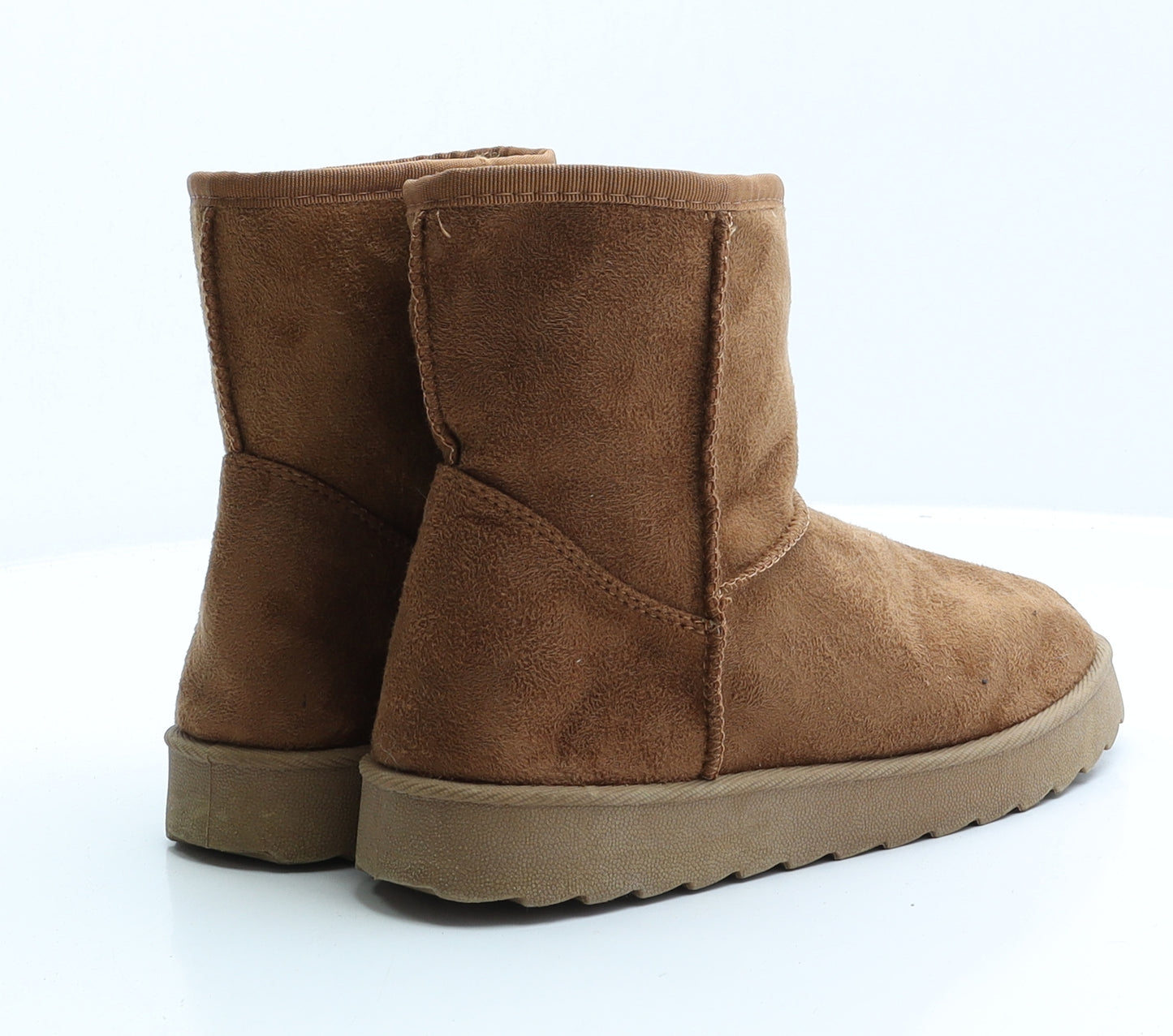 Primark Womens Brown Faux Suede Shearling Style Boot UK 6 EUR 39