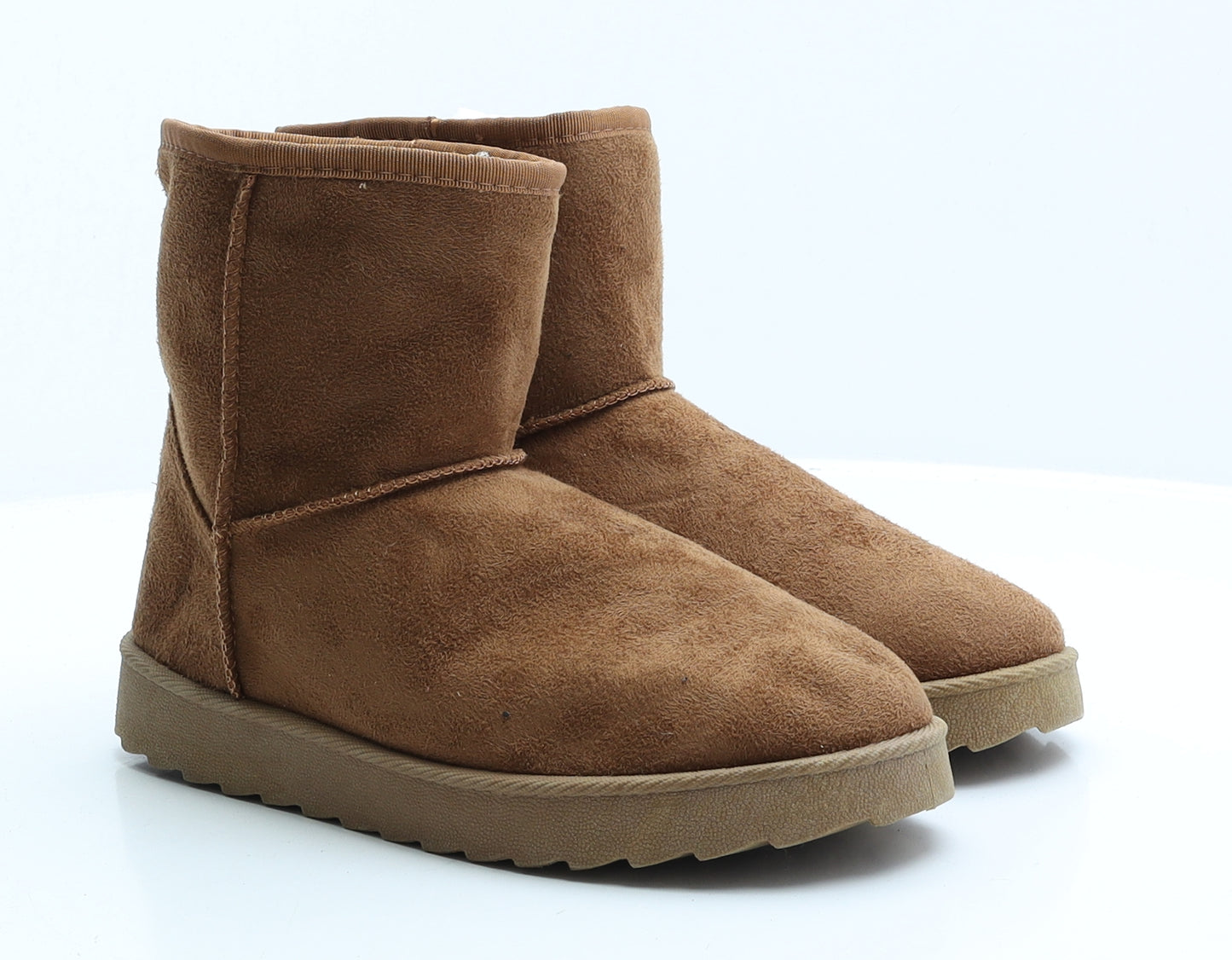 Primark Womens Brown Faux Suede Shearling Style Boot UK 6 EUR 39