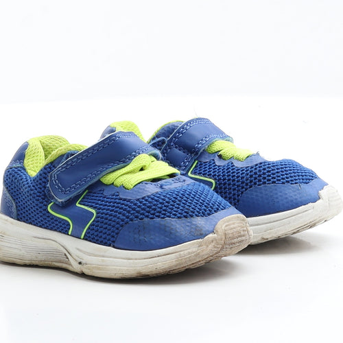 George Boys Blue Polyester Trainer UK 4 EUR 21