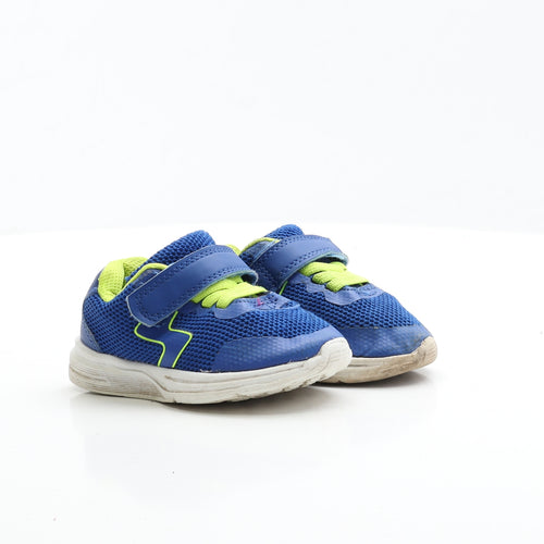 George Boys Blue Polyester Trainer UK 5 EUR 22 - Lace up