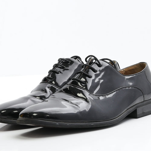 Goor Mens Black Patent Leather Oxford Dress UK 6 EUR 39