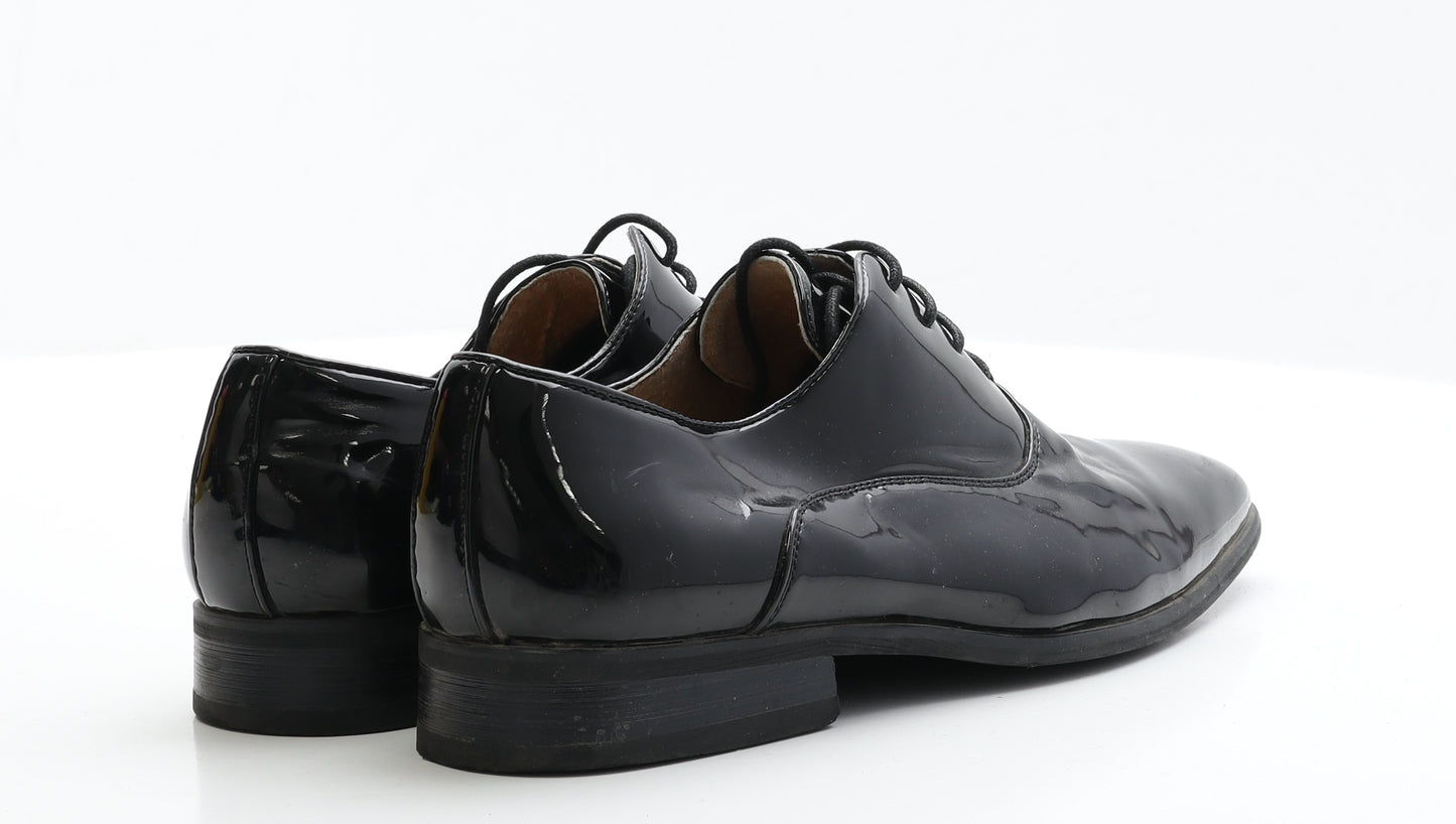 Goor Mens Black Patent Leather Oxford Dress UK 6 EUR 39