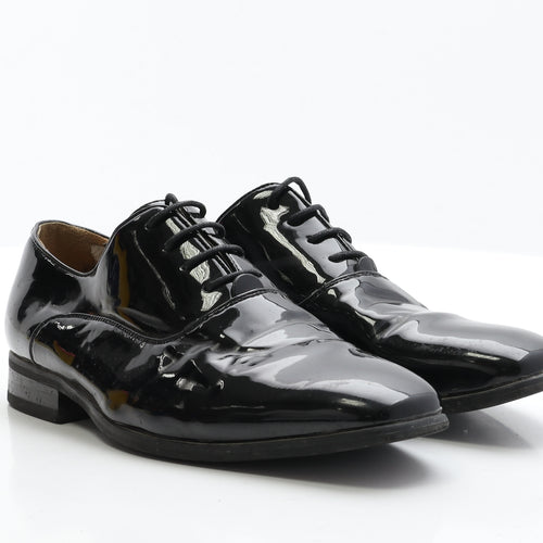 Goor Mens Black Patent Leather Oxford Dress UK 6 EUR 39