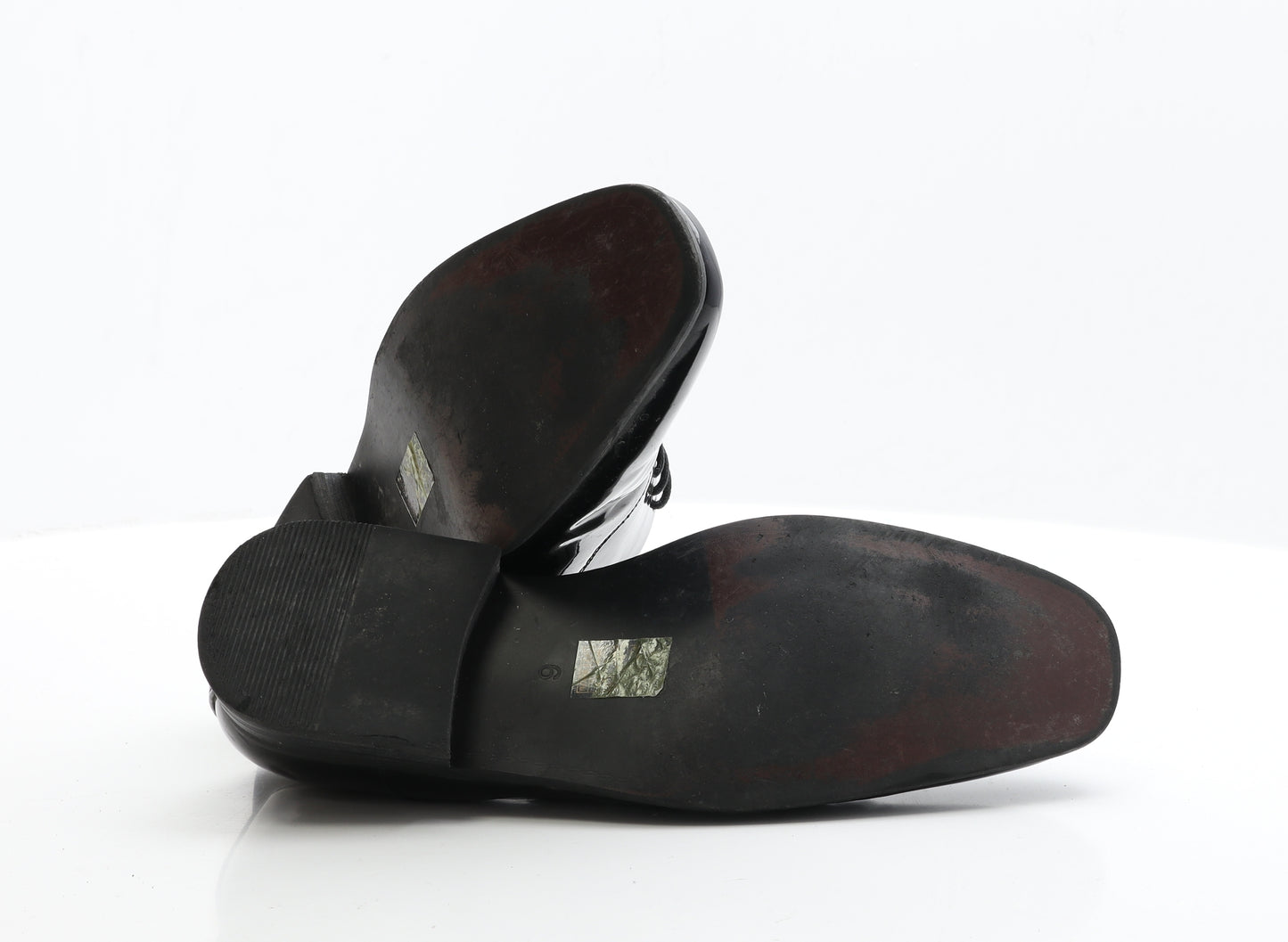 Goor Mens Black Patent Leather Oxford Dress UK 6 EUR 39