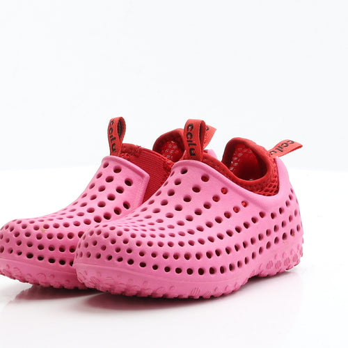 Ccilu Girls Pink Polyester Slip On Flat UK 8.5 EUR 26 - Aqua Shoes