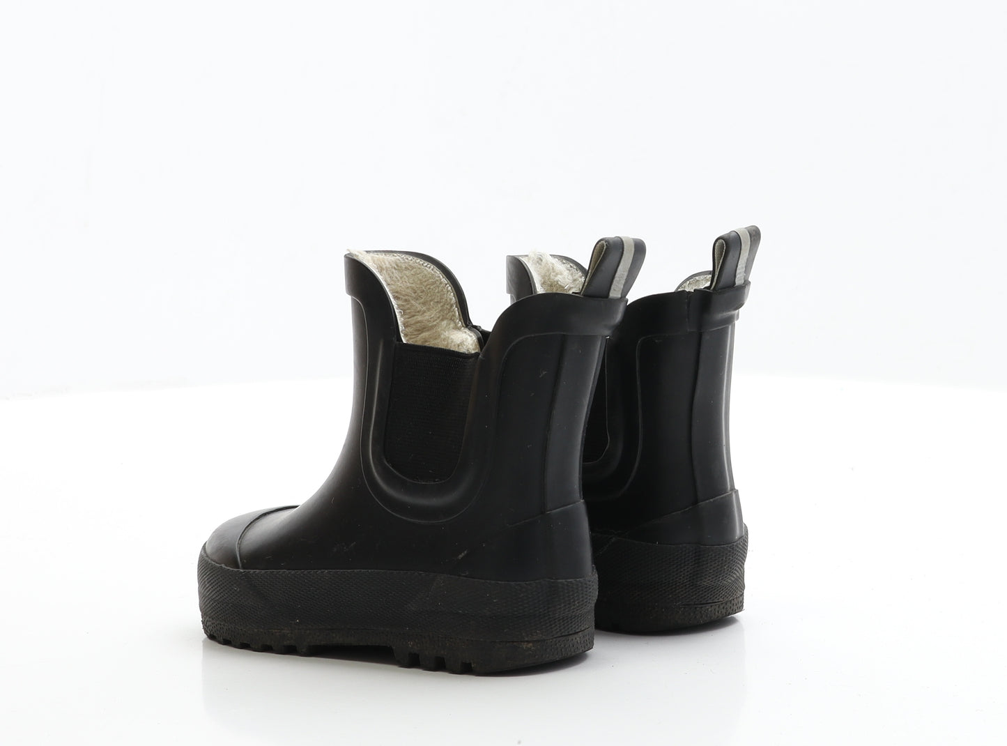 Preworn Boys Black Rubber Wellies Boot UK 6