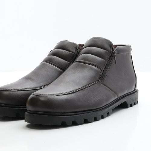 Chums Mens Brown Leather Bootie Boot UK 9