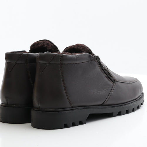 Chums Mens Brown Leather Bootie Boot UK 9