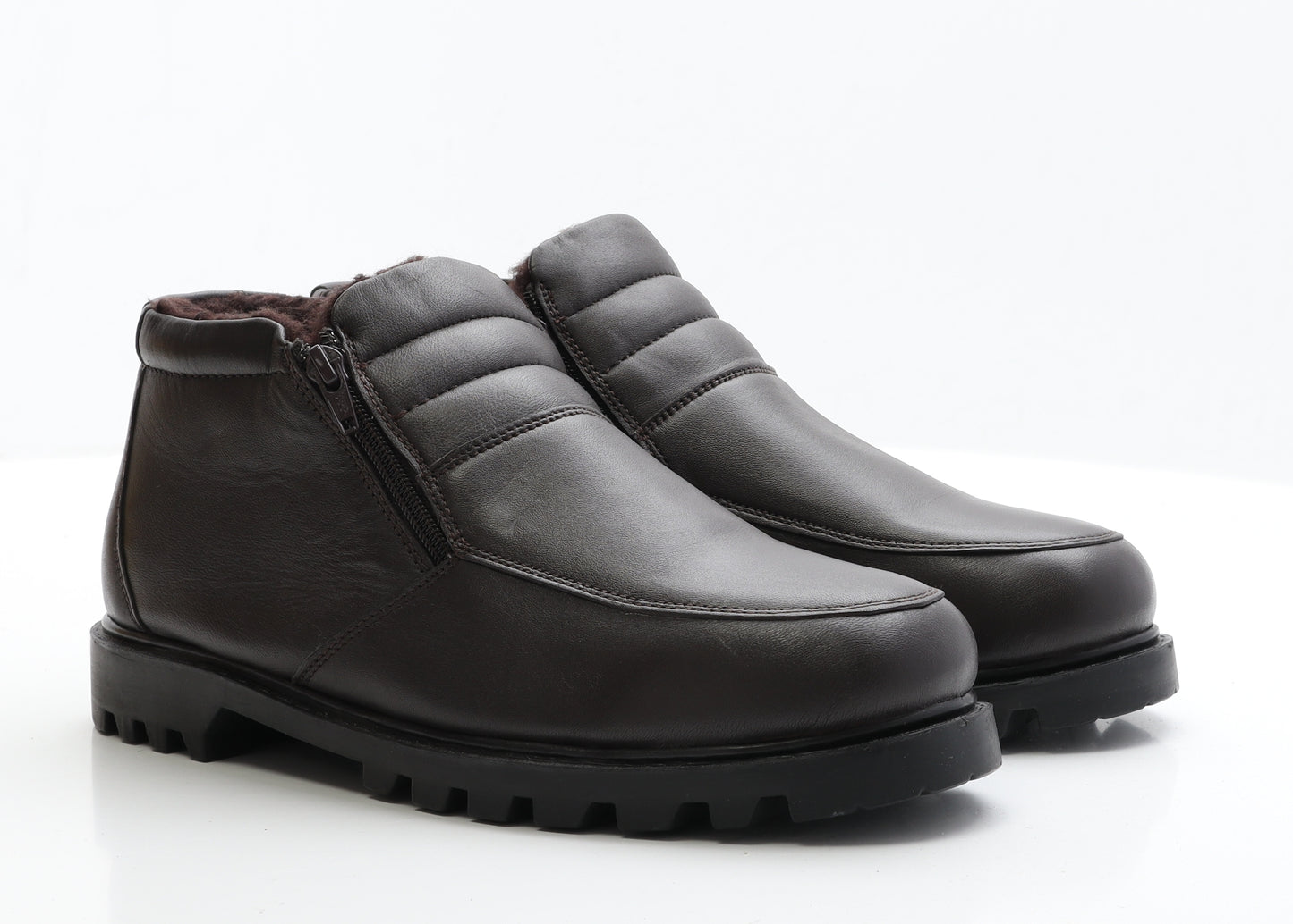 Chums Mens Brown Leather Bootie Boot UK 9